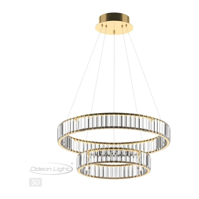 5015/60L L-VISION ODL23 589 золотой/прозрачный металл/хрусталь Люстра LED 60W 4000K 6000Лм VEKIA 4