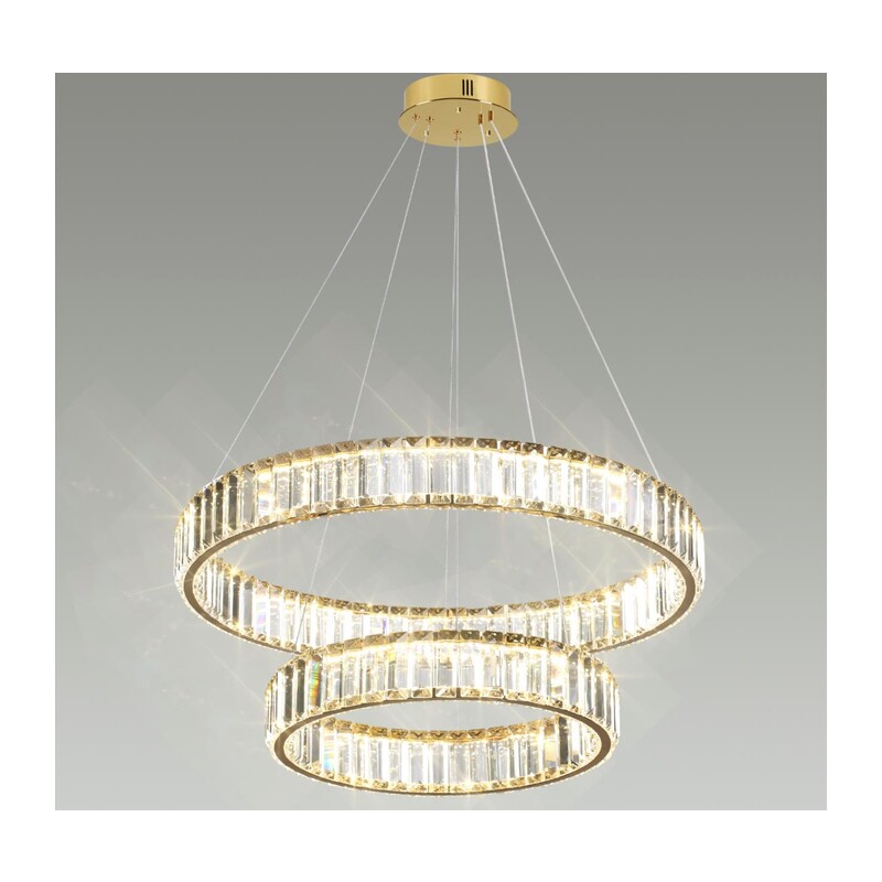 5015/60L L-VISION ODL23 589 золотой/прозрачный металл/хрусталь Люстра LED 60W 4000K 6000Лм VEKIA 4