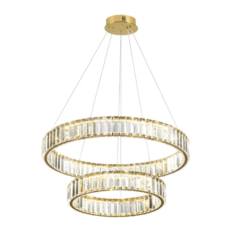 5015/60L L-VISION ODL23 589 золотой/прозрачный металл/хрусталь Люстра LED 60W 4000K 6000Лм VEKIA