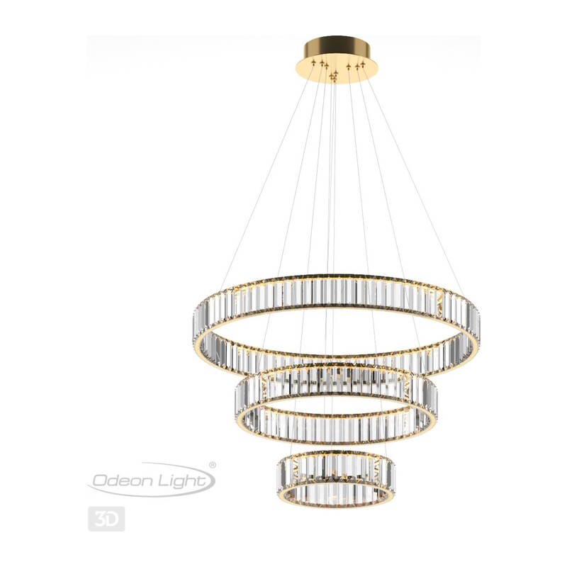 5015/88L L-VISION ODL23 589 золотой/прозрачный металл/хрусталь Люстра LED 88W 4000K 8800Лм VEKIA 2