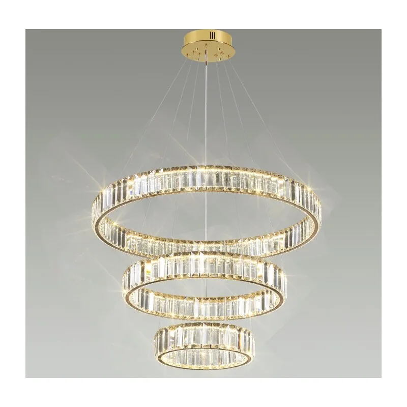 5015/88L L-VISION ODL23 589 золотой/прозрачный металл/хрусталь Люстра LED 88W 4000K 8800Лм VEKIA 2