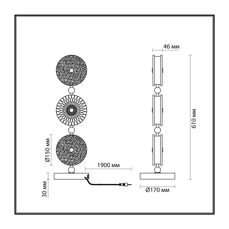5412/13TL L-VISION ODL_EX23 143 золотой/розовый/желтый/голубой металл/стекло Настольная лампа LED 18W 4000K CARAMELLA 3
