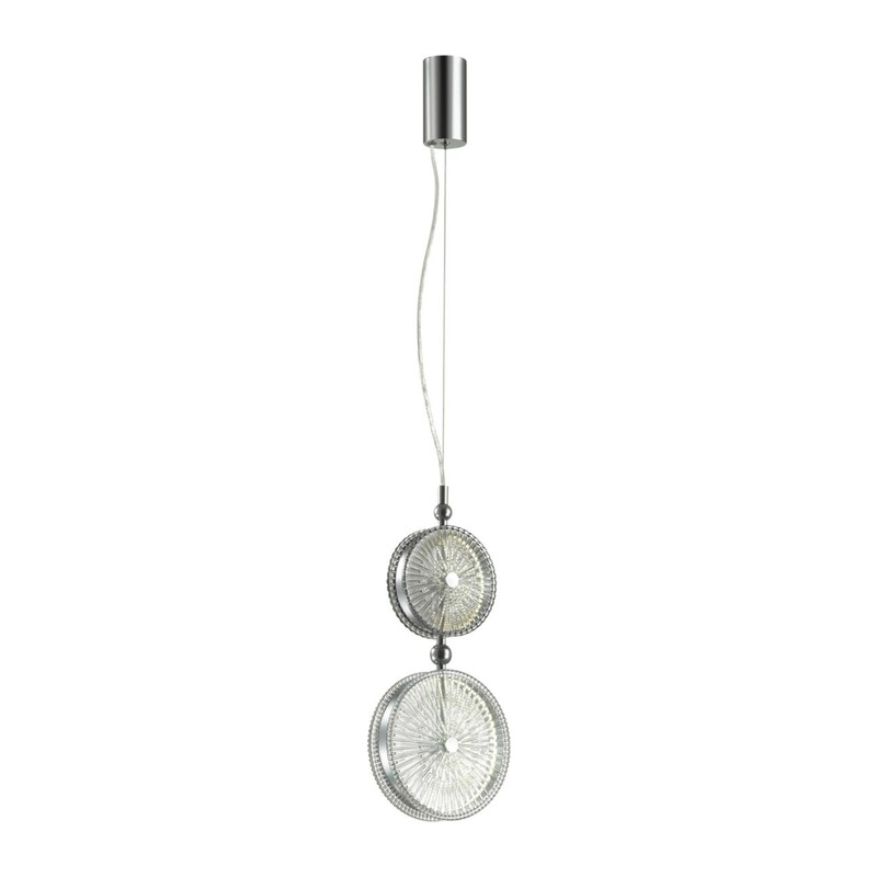5416/13LA L-VISION ODL_EX23 144 хром/серый/св.серый металл/стекло Подвес LED 13W 4000K CARAMELLA