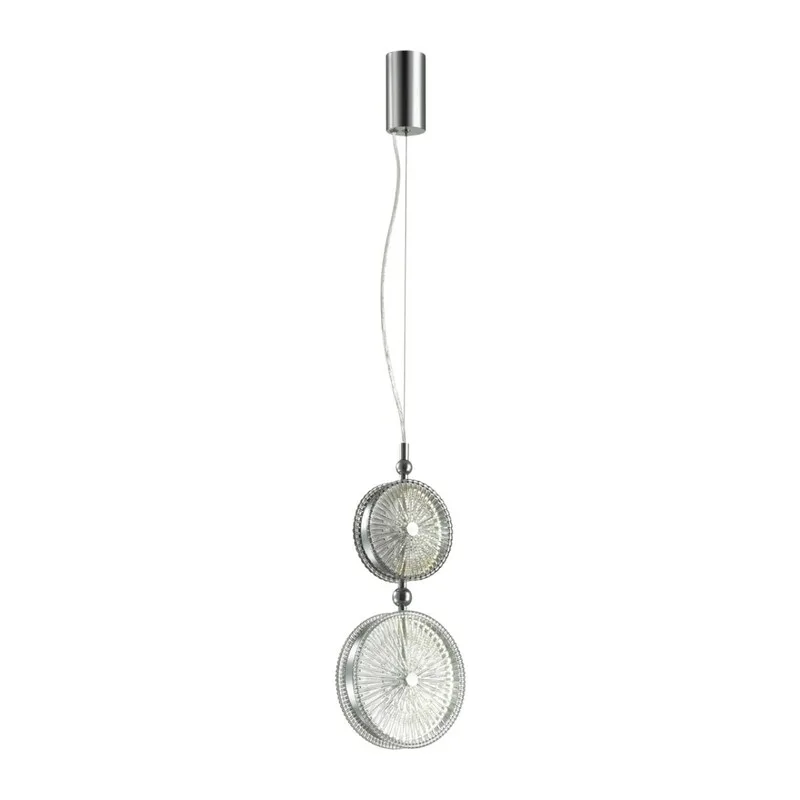 5416/13LA L-VISION ODL_EX23 144 хром/серый/св.серый металл/стекло Подвес LED 13W 4000K CARAMELLA