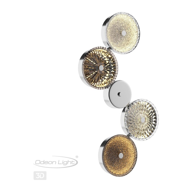 5416/25WL L-VISION ODL_EX23 145 хром/разноцветный металл/стекло Бра LED 25W 4000K CARAMELLA 2