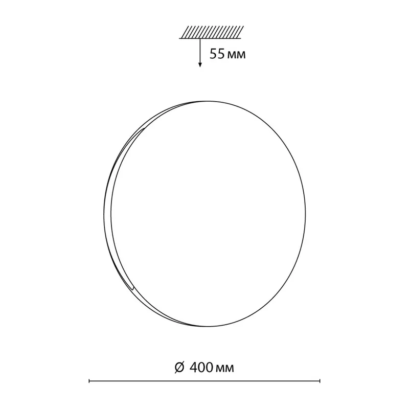 7600/DL TAN SN 000 Светильник пластик/белый/хром LED 48Вт ДУ 2.4G /SMART 3000-6300К D400 IP43 пульт ДУ/ LampSmart RINGO 4