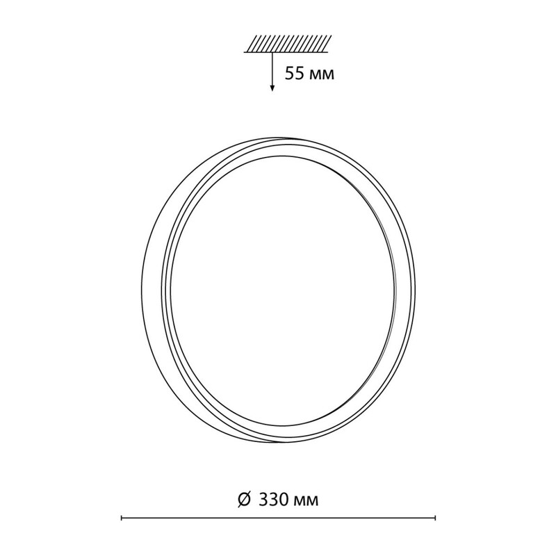 7627/CL PALE SN 000 Светильник пластик/белый/венге под дерево LED 30Вт 4000К D330 IP43 WOODI 2
