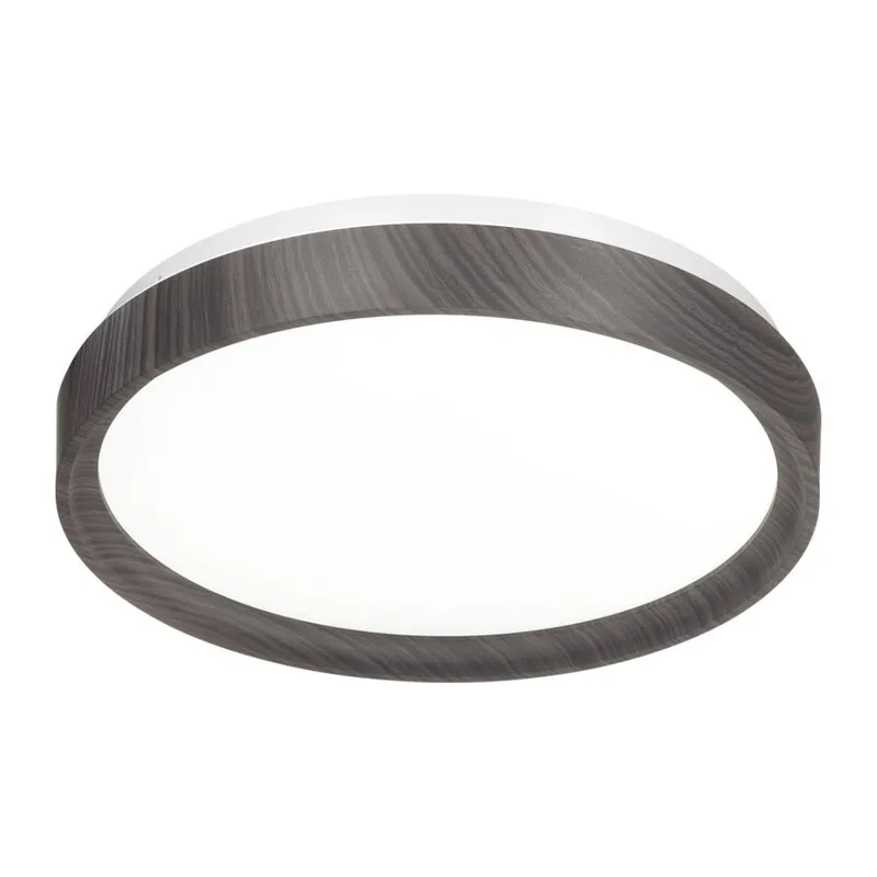 7627/CL PALE SN 000 Светильник пластик/белый/венге под дерево LED 30Вт 4000К D330 IP43 WOODI 4