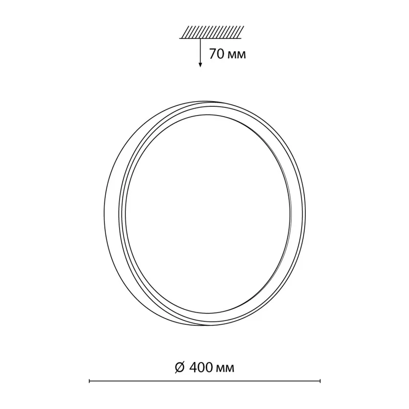 7627/DL PALE SN 175 Светильник пластик/венге под дерево LED 48Вт 3000-6300K D400 IP43 пульт ДУ WOODI 4