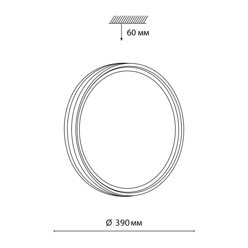 7604/DL PALE SN 176 Светильник пластик/белый/венге/хром LED 48Вт 4000К D390 IP43 TROSTO 2