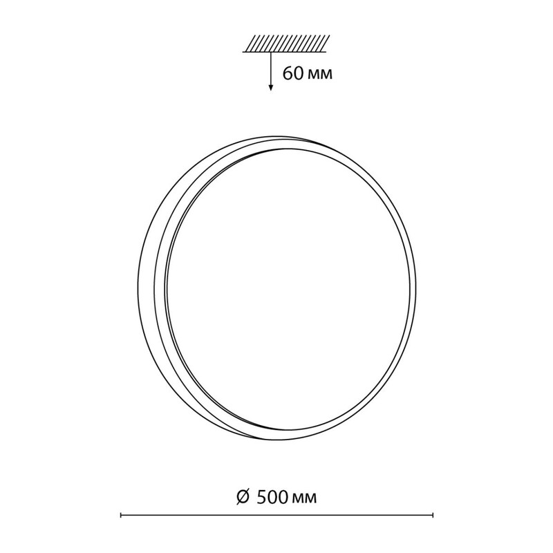 7628/EL PALE SN 170 Светильник пластик/беленый под дер. LED 72Вт 3000-6300K D500 IP43 пульт ДУ LOSTA 2
