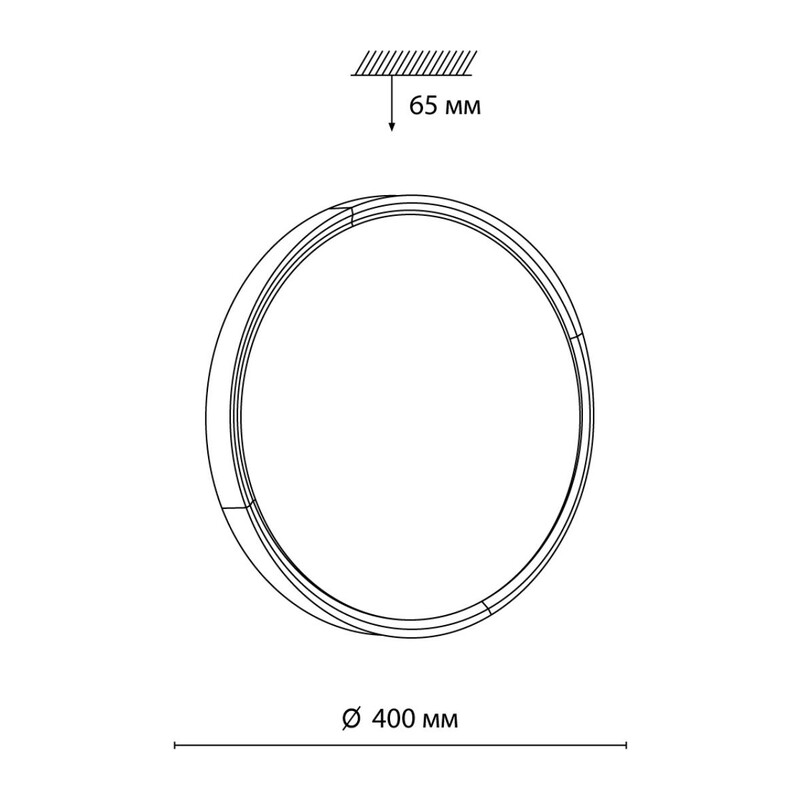 7612/DL PALE SN 184 Светильник пластик/белый/золотистый LED 48Вт 3000-6300K D400 IP43 пульт ДУ VELIO 2