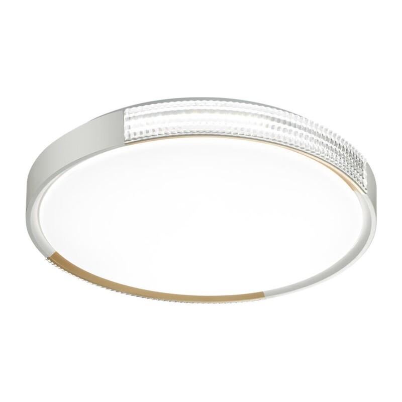 7612/DL PALE SN 184 Светильник пластик/белый/золотистый LED 48Вт 3000-6300K D400 IP43 пульт ДУ VELIO 6