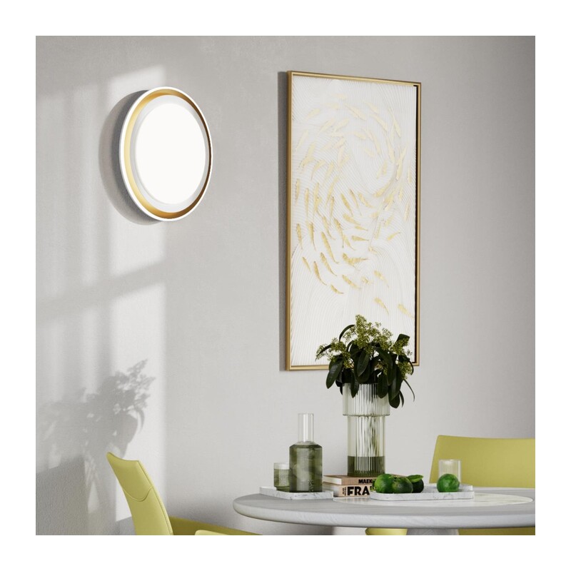 7630/DL PALE SN 151 Светильник пластик/золотистый LED 48Вт 3000-6300K D410 IP43 пульт ДУ SETTA 7