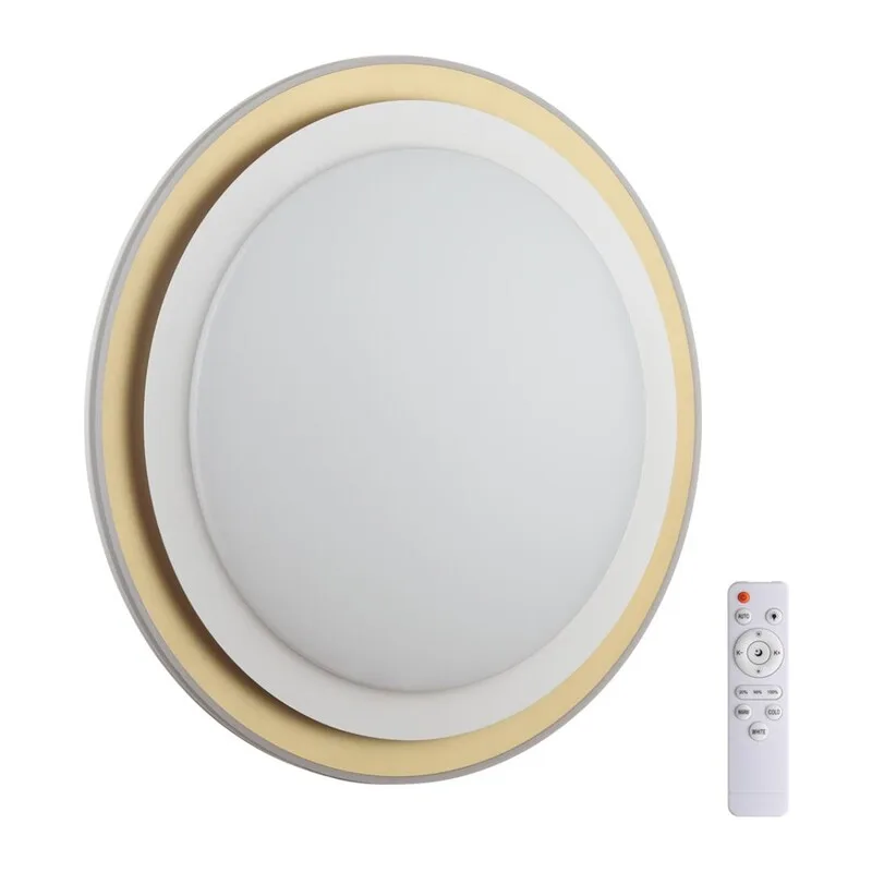 7630/EL PALE SN 000 Светильник пластик/белый/золотистый LED 72Вт с ДУ 3000-6300К D510 IP43 пульт ДУ SETTA