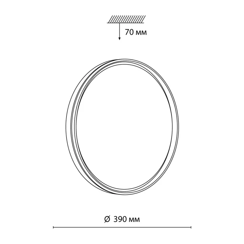7619/DL PALE SN 160 Светильник пластик/черн./золот. LED 48Вт 3000-6300K D390 IP43 пульт ДУ SAVI 4