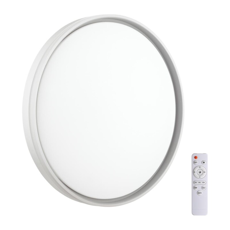 7631/DL PALE SN 160 Светильник пластик/светло-серый LED 48Вт 3000-6300K D390 IP43 пульт ДУ SAVI