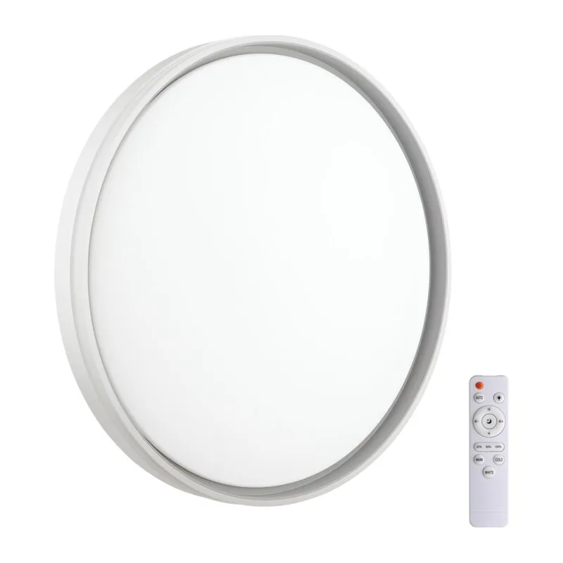 7631/DL PALE SN 160 Светильник пластик/светло-серый LED 48Вт 3000-6300K D390 IP43 пульт ДУ SAVI
