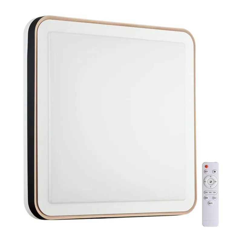 7621/DL PALE SN 162 Светильник пластик/черн./медный LED 48Вт 3000-6300K 440х440 IP43 пульт ДУ EFFA