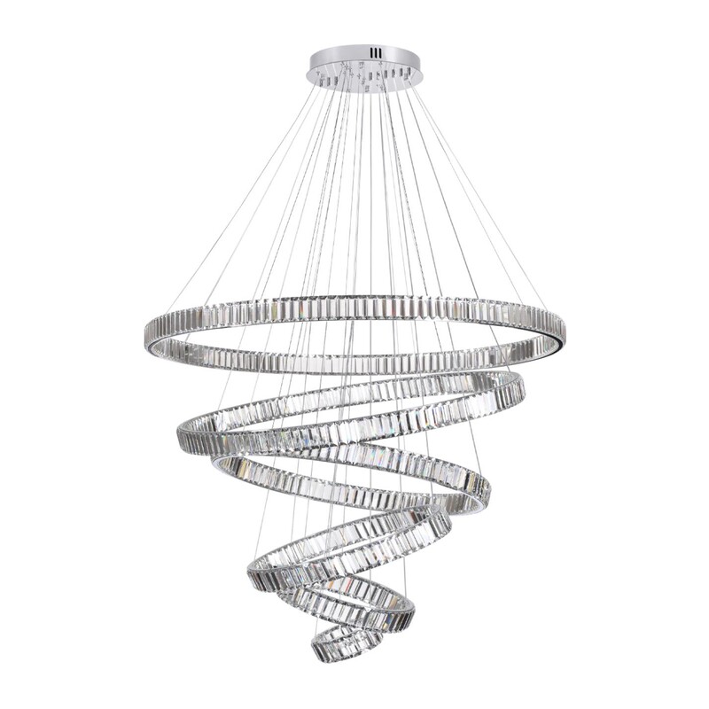 4930/260L L-VISION ODL24 593 хром/прозрачный металл/хрусталь Люстра LED 260W 4000K 30600Лм VEKIA 5