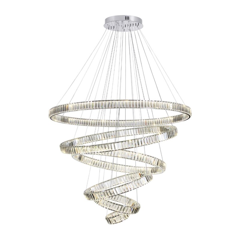 4930/260L L-VISION ODL24 593 хром/прозрачный металл/хрусталь Люстра LED 260W 4000K 30600Лм VEKIA