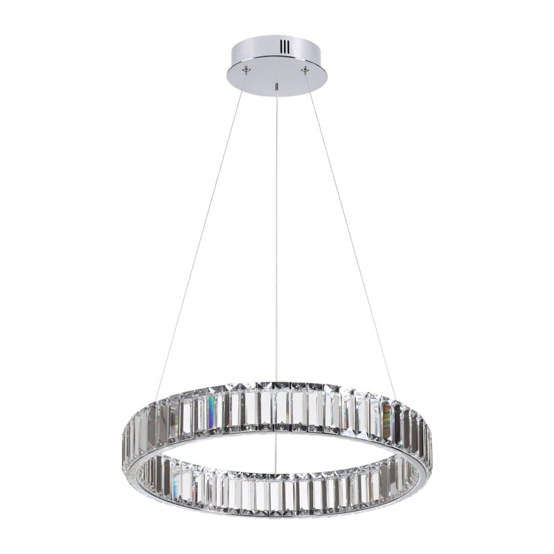 4930/30L L-VISION ODL24 591 хром/прозрачный металл/хрусталь Люстра LED 30W 4000K 3570Лм VEKIA 2