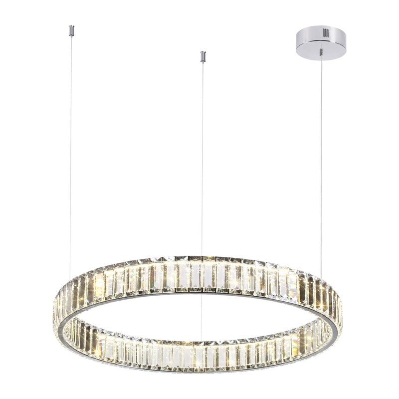 4930/36L L-VISION ODL24 591 хром/прозрачный металл/хрусталь Люстра LED 36W 4000K 4280Лм VEKIA