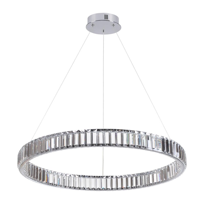 4930/45L L-VISION ODL24 591 хром/прозрачный металл/хрусталь Люстра LED 45W 4000K 5350Лм VEKIA 2