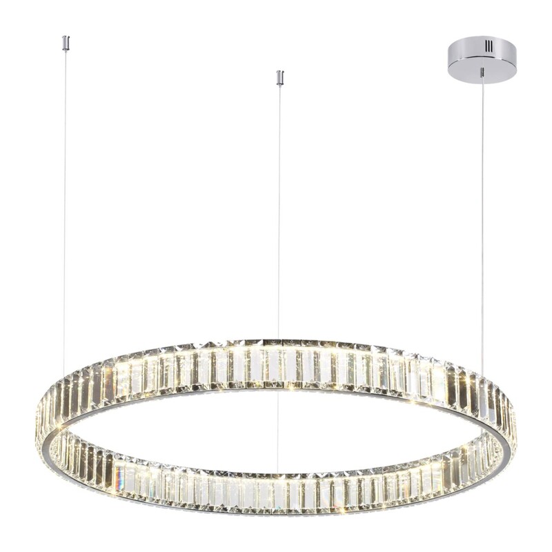 4930/45L L-VISION ODL24 591 хром/прозрачный металл/хрусталь Люстра LED 45W 4000K 5350Лм VEKIA