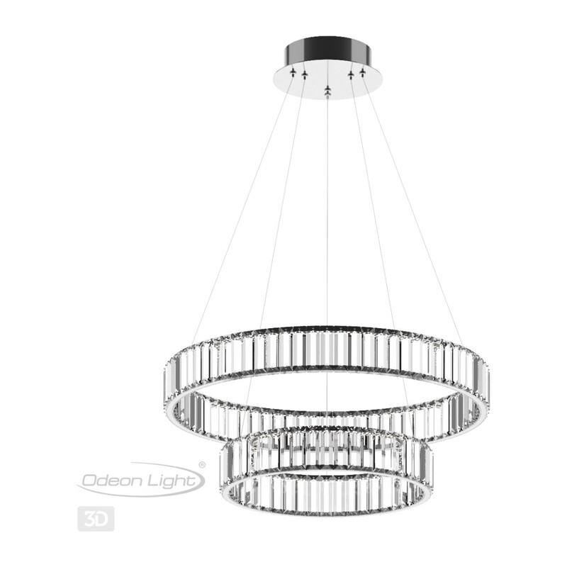 4930/60L L-VISION ODL24 593 хром/прозрачный металл/хрусталь Люстра LED 60W 4000K 7140Лм VEKIA 2