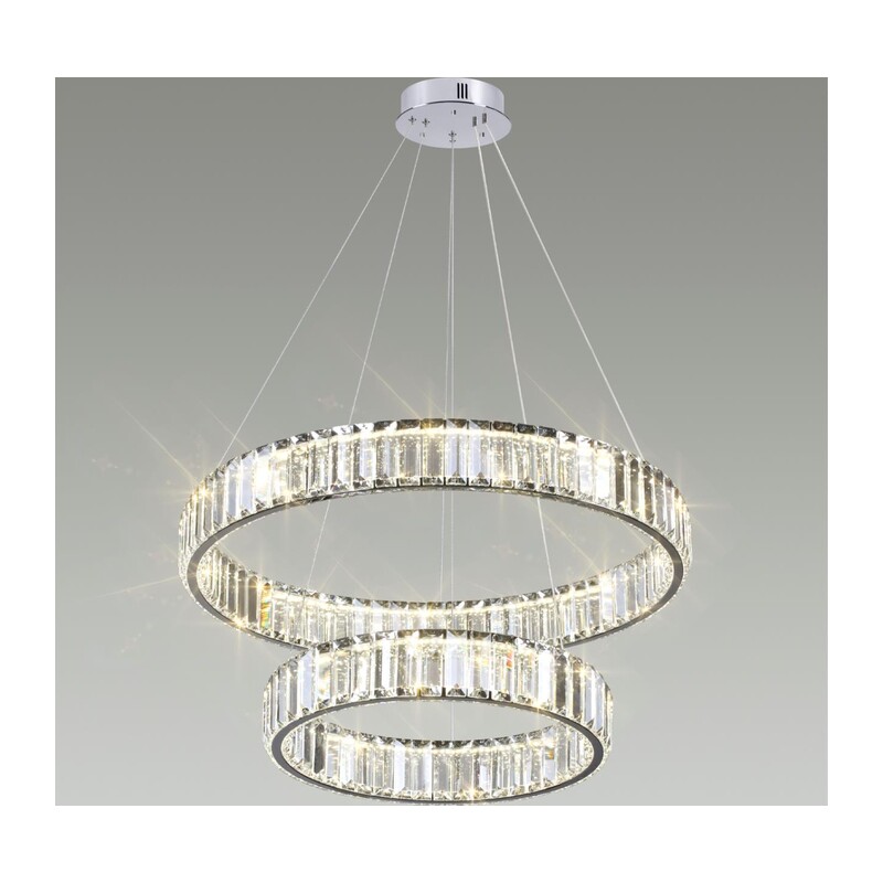 4930/60L L-VISION ODL24 593 хром/прозрачный металл/хрусталь Люстра LED 60W 4000K 7140Лм VEKIA 4
