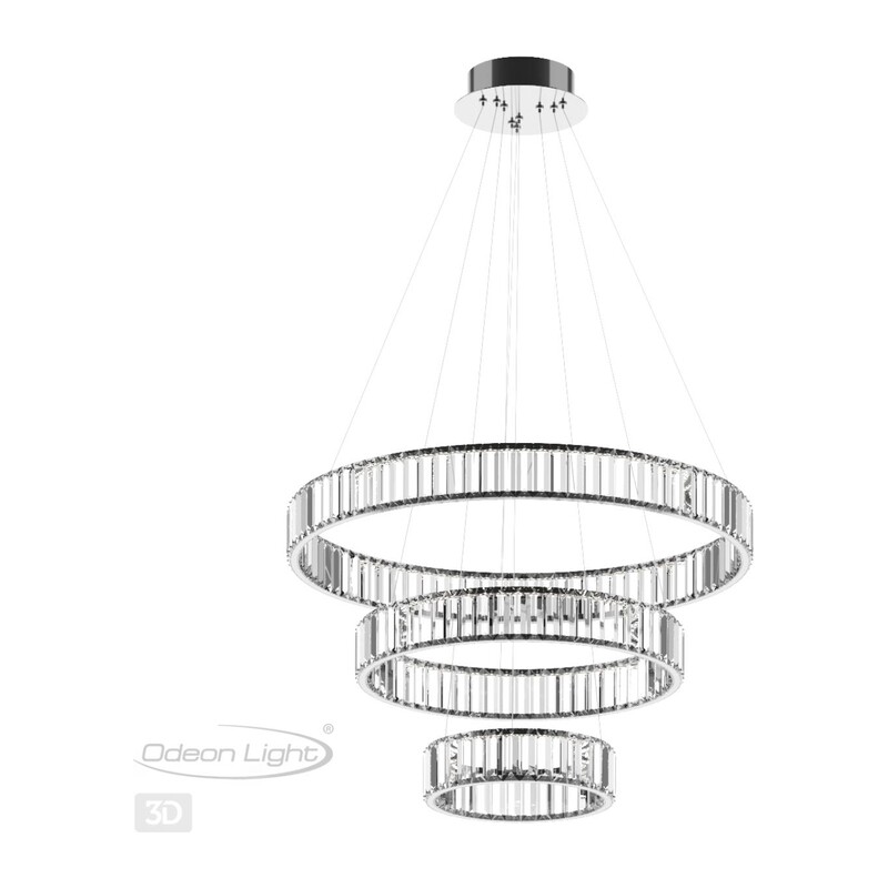 4930/88L L-VISION ODL24 593 хром/прозрачный металл/хрусталь Люстра LED 88W 4000K 10200Лм VEKIA 2