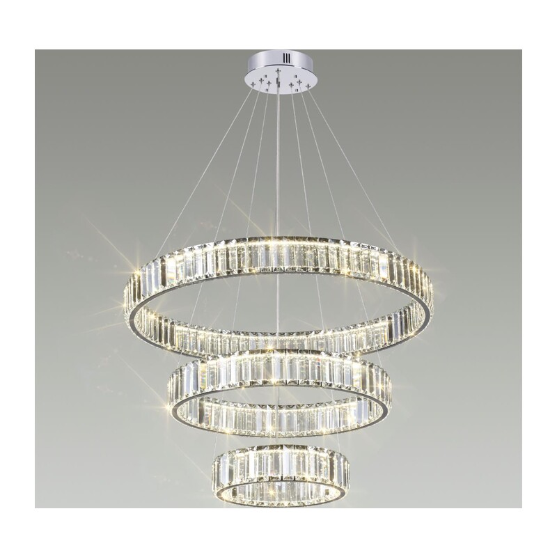 4930/88L L-VISION ODL24 593 хром/прозрачный металл/хрусталь Люстра LED 88W 4000K 10200Лм VEKIA 4
