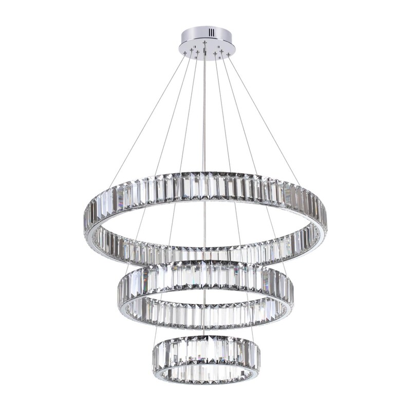 4930/88L L-VISION ODL24 593 хром/прозрачный металл/хрусталь Люстра LED 88W 4000K 10200Лм VEKIA 5