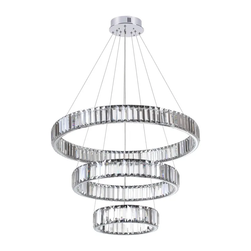 4930/88L L-VISION ODL24 593 хром/прозрачный металл/хрусталь Люстра LED 88W 4000K 10200Лм VEKIA