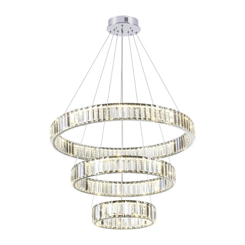 4930/88L L-VISION ODL24 593 хром/прозрачный металл/хрусталь Люстра LED 88W 4000K 10200Лм VEKIA