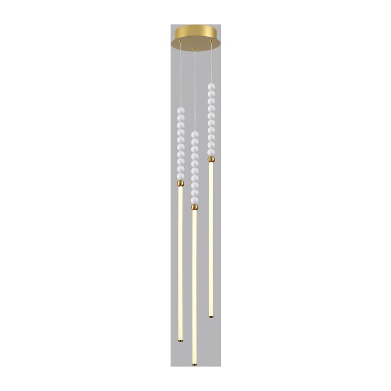 6639/33L HIGHTECH ODL24 225 металл/античная бронза/белые бусы из акрила Подвесной светильник IP 20 LED 33W 3500K 220V MONELLA 4