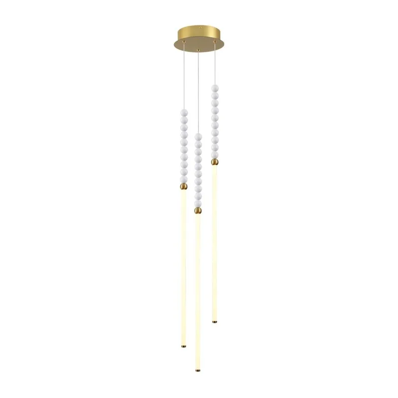 6639/33L HIGHTECH ODL24 225 металл/античная бронза/белые бусы из акрила Подвесной светильник IP 20 LED 33W 3500K 220V MONELLA 2