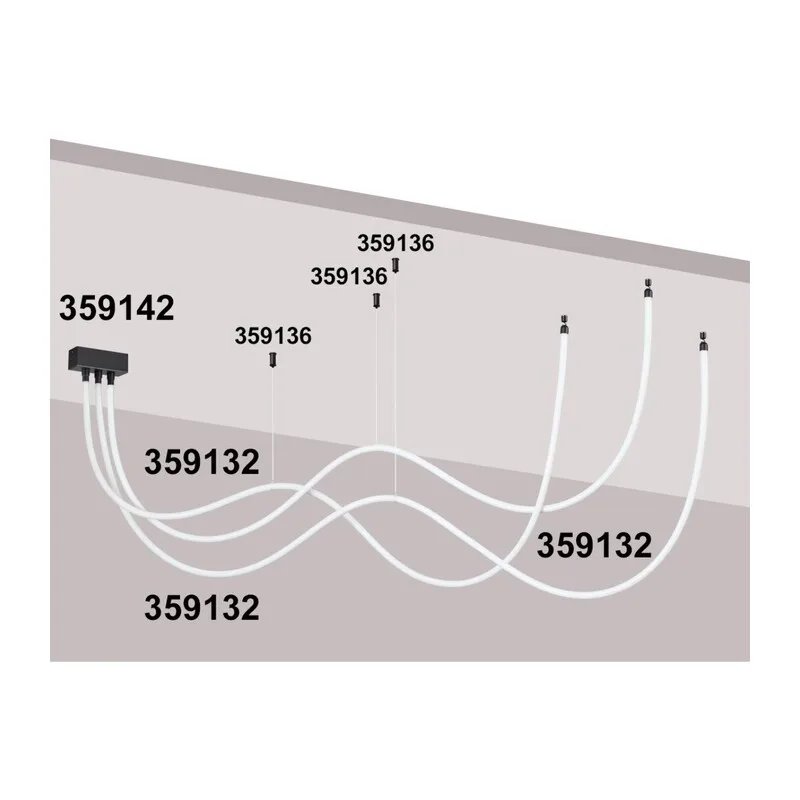 359132 KONST NT23 084 черный Светильник светодиодный IP20 LED 3000K 38W 170-265V 3800Лм RAMO