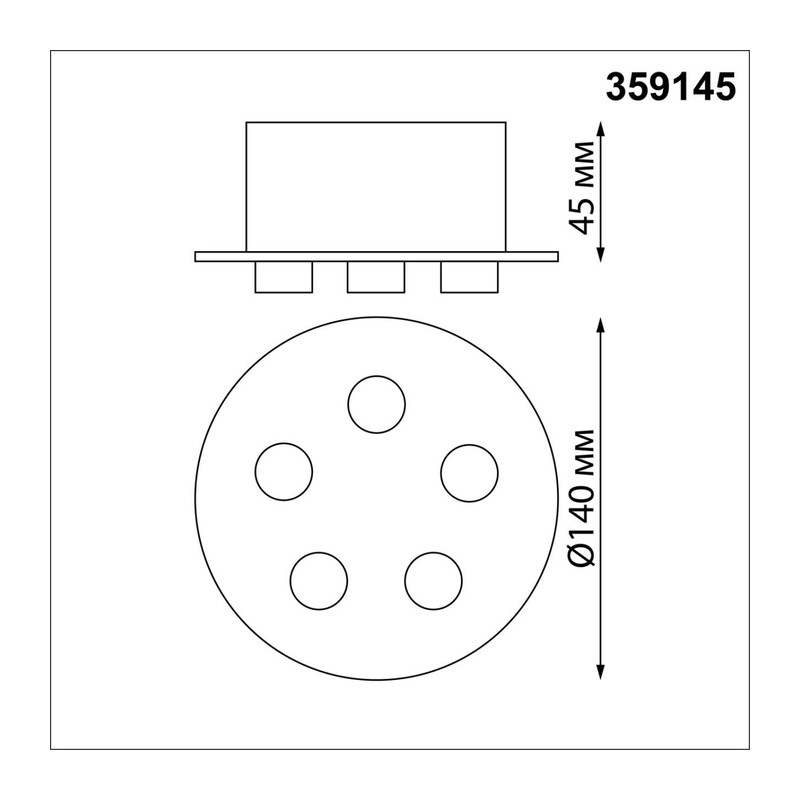 359145 KONST NT23 086 черный База для накладного монтажа светильников 359128-359133 IP20 70-200W 170-265V RAMO 2
