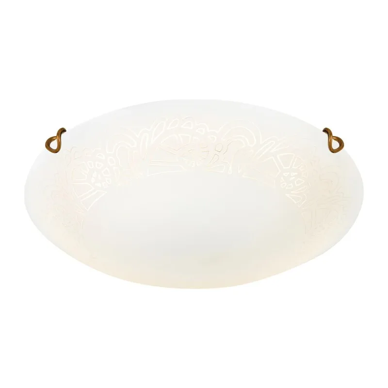 7602/BL SNOK SN 000 Светильник стекло/белое/золото LED 24Вт 4000K D300 IP20 AMMONITE 4