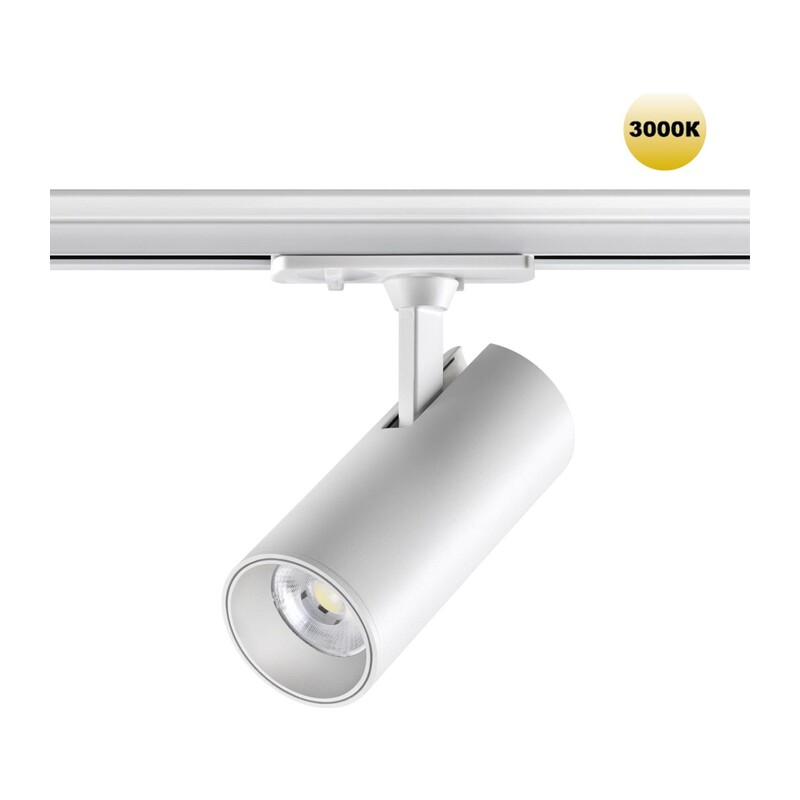 359155 PORT NT23 200 белый Светильник трековый однофазный двухжильный IP20 LED 24W 220V 3000К 2300Лм SELENE 4