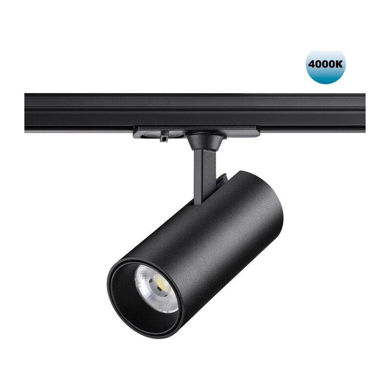 359162 PORT NT23 238 черный Светильник трековый однофазный трехжильный IP20 LED 24W 220V 4000К 2300Лм SELENE 4