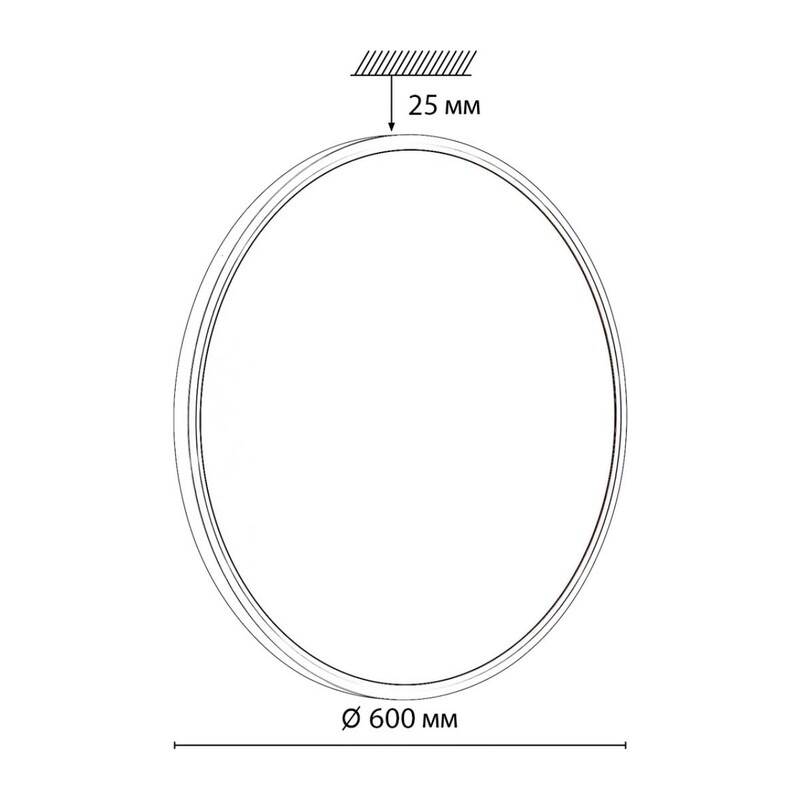 7659/48L MITRA LED SN 551 Светильник пластик/белый LED 48Вт 3000/4000K D600 IP40 ALFA WHITE 2