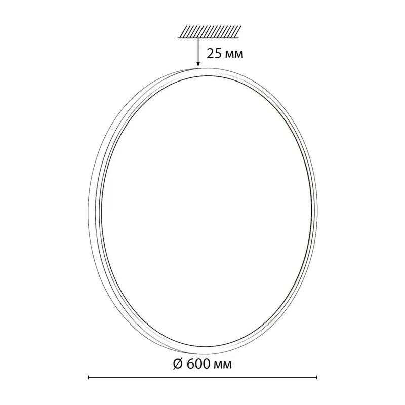7659/48L MITRA LED SN 551 Светильник пластик/белый LED 48Вт 3000/4000K D600 IP40 ALFA WHITE 8