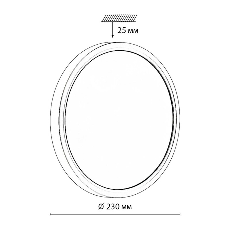 7660/18L MITRA LED SN 554 Светильник пластик/белый/черный LED 18Вт 3000/4000K D230 IP40 ALFA BLACK 2