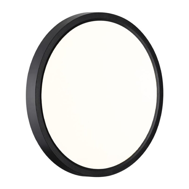 7660/18L MITRA LED SN 554 Светильник пластик/белый/черный LED 18Вт 3000/4000K D230 IP40 ALFA BLACK 3
