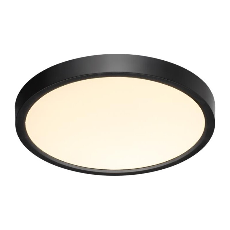 7660/18L MITRA LED SN 554 Светильник пластик/белый/черный LED 18Вт 3000/4000K D230 IP40 ALFA BLACK 7
