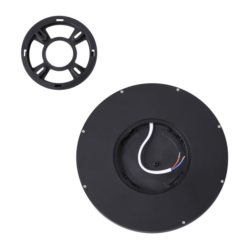 7660/18L MITRA LED SN 554 Светильник пластик/белый/черный LED 18Вт 3000/4000K D230 IP40 ALFA BLACK 8