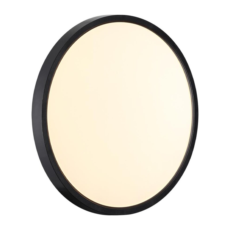 7660/24L MITRA LED SN 554 Светильник пластик/белый/черный LED 24Вт 3000/4000K D300 IP40 ALFA BLACK 6